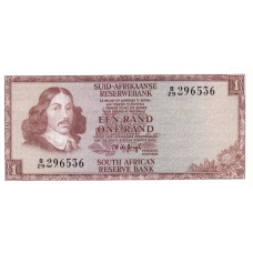 P116a South Africa - 1 Rand Year ND (1973 - Springbok Watermark)